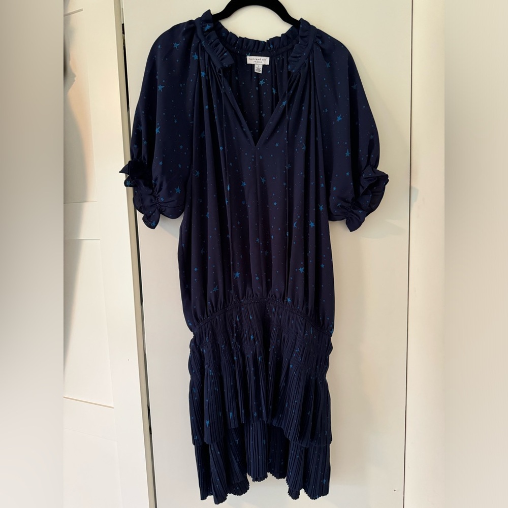 Current Air navy star drop waist dress size L